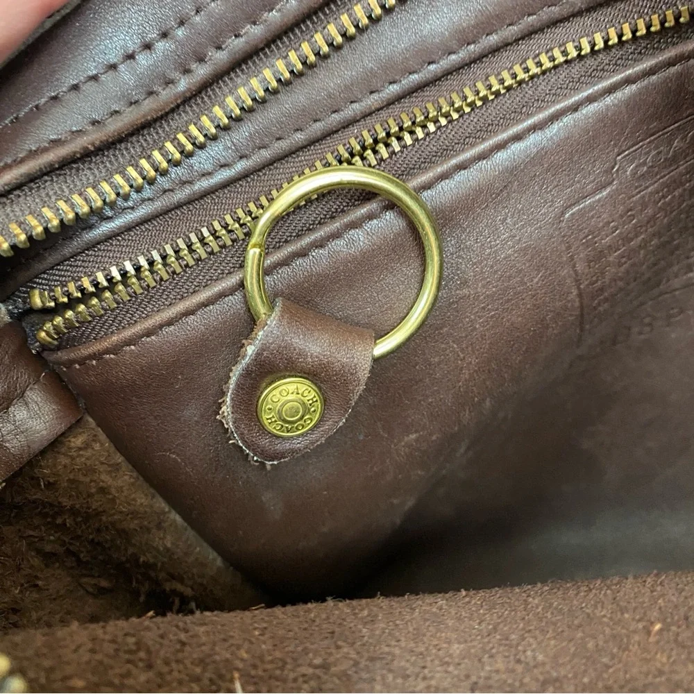 Vintage Coach Metropolis Zip Crossbody Shoulder Bag Mahogany - Picture 5 of 9